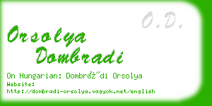 orsolya dombradi business card